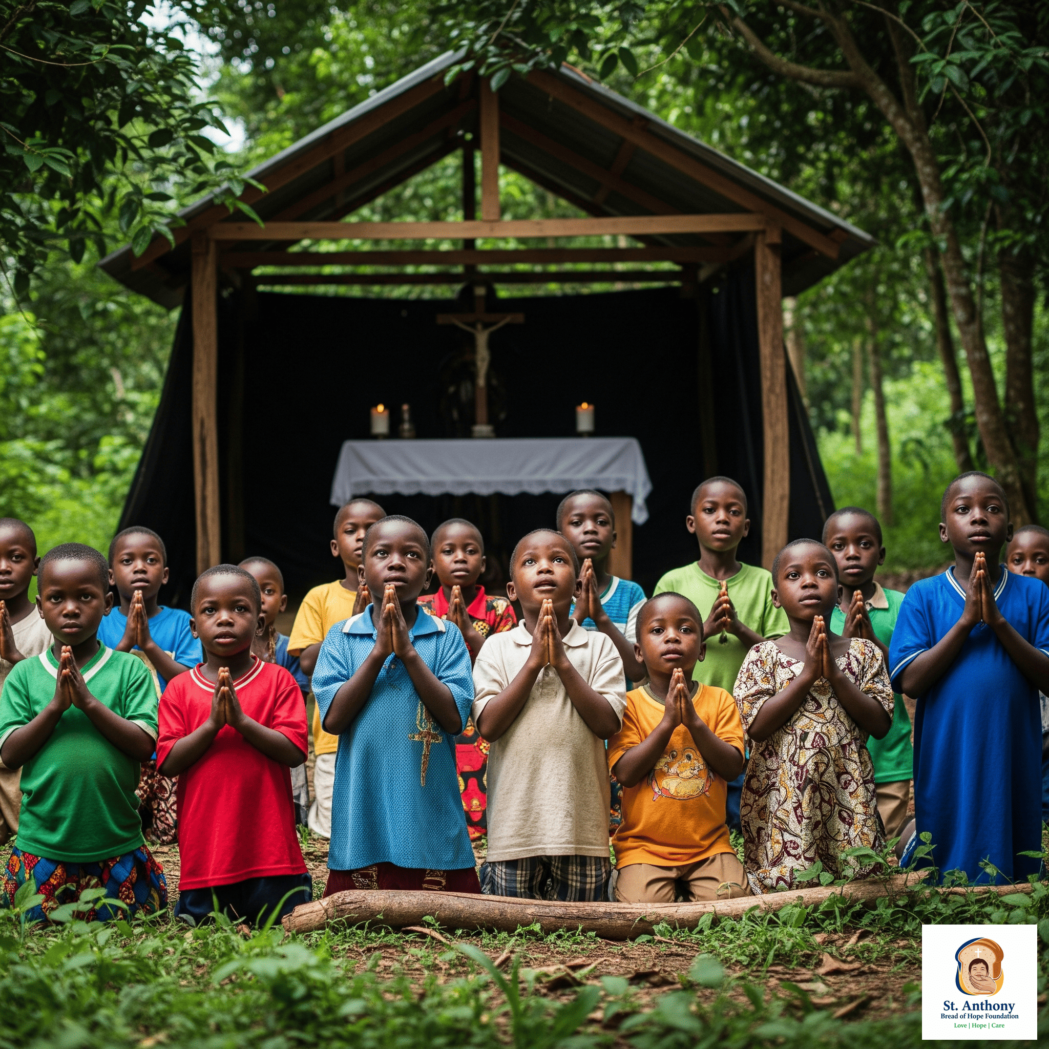 Children in prayer